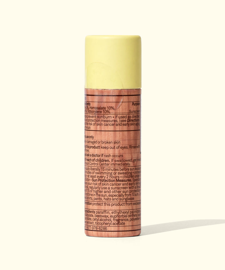 Paper Tube SPF 50 Sunscreen Face Stick with FSC certified packaging and broad spectrum protection. Perfect for on-the-go activities. Sun Bum.